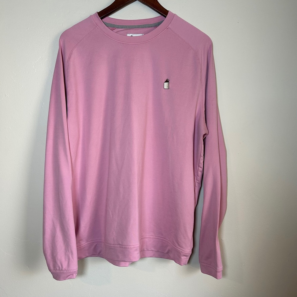 Peter Millar Sweatshirt‎ Womens Large Pink Excellent Performance Raglan Pullover